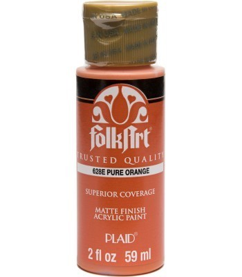 Plaid FolkArt Acrylic Paint - Pure Orange 2oz